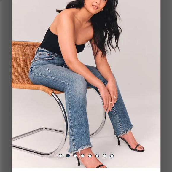 abercrombie 90s high rise straight jeans - Picture 3 of 3